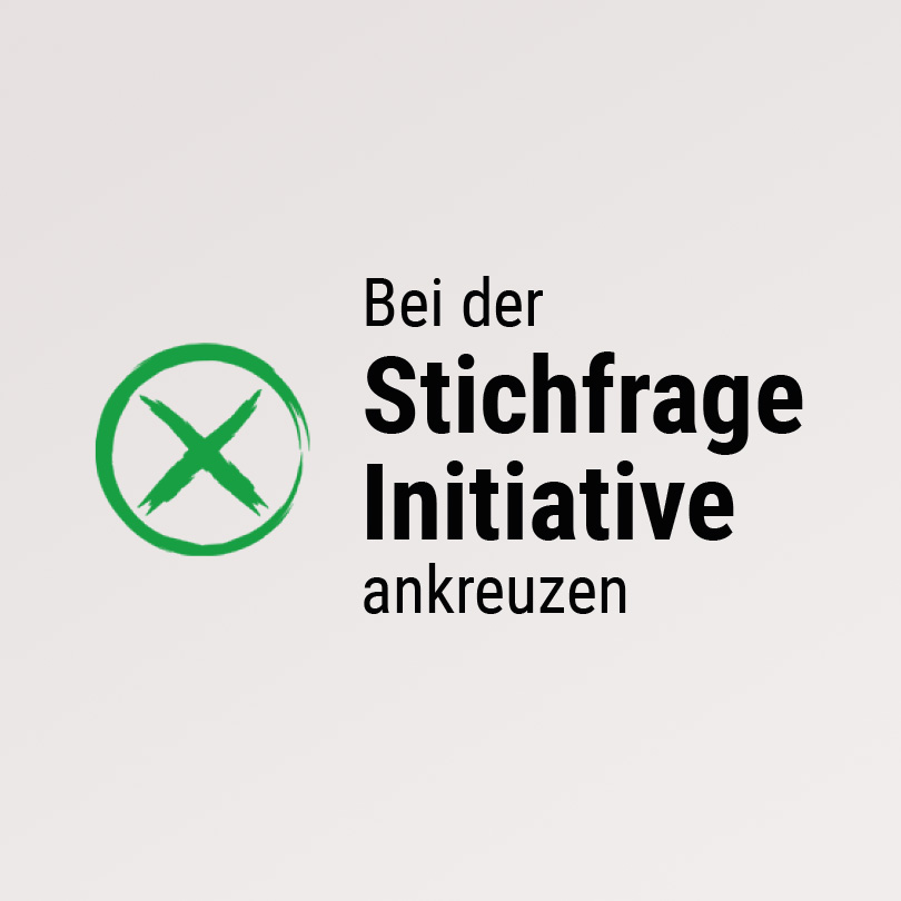 Stichfrage Initiative ankreuzen - JA zur Verkehrsflussinitiative 27.09.26 Stichfrage Initiative ankreuzen - JA zur Verkehrsflussinitiative 27.09.26
